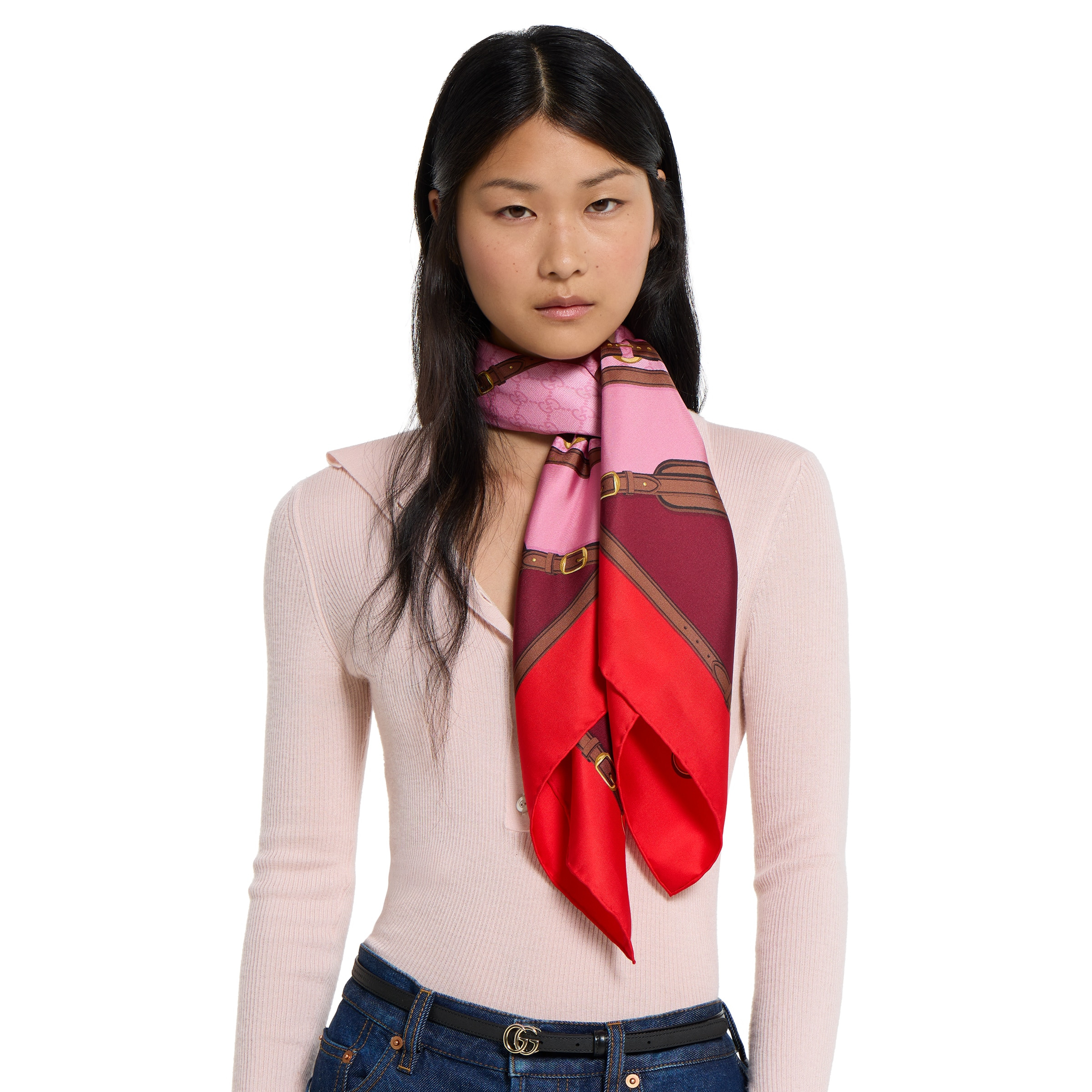 Printed silk twill carré - 3