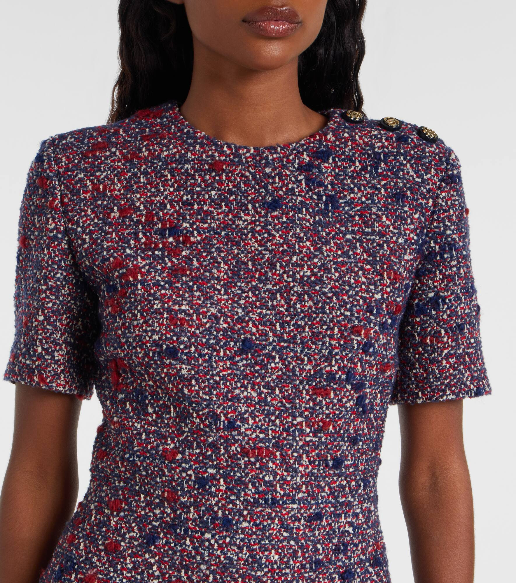 Wool-blend tweed minidress - 4