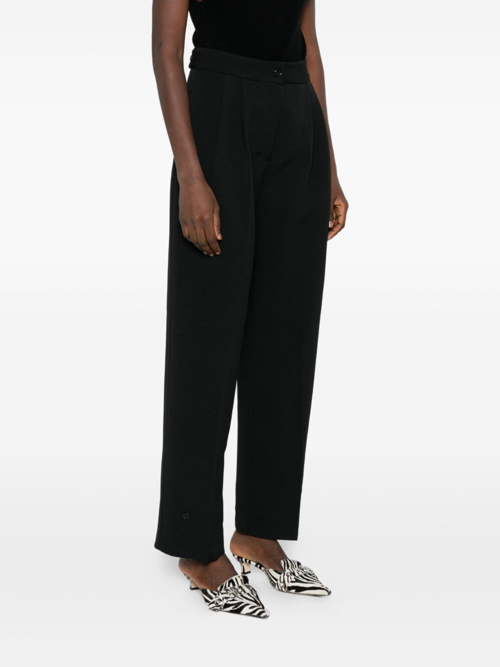 pleated buttoned trousers - 3