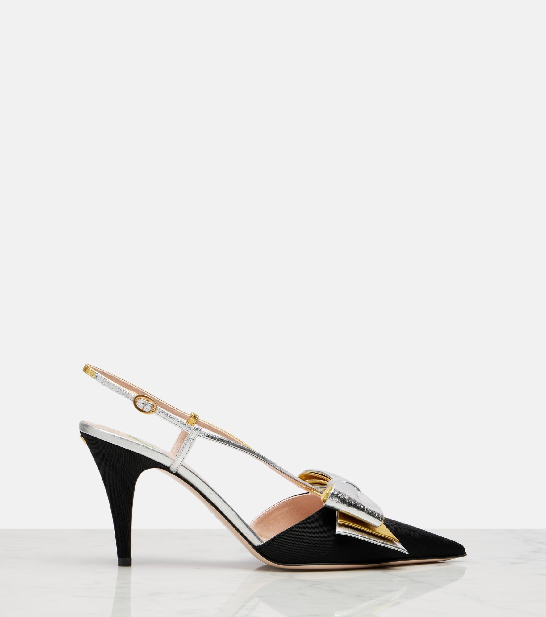 Bowow 85 moiré slingback pumps - 4