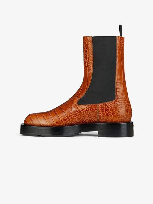 CHELSEA BOOTS IN CROCODILE EFFECT LEATHER - 4