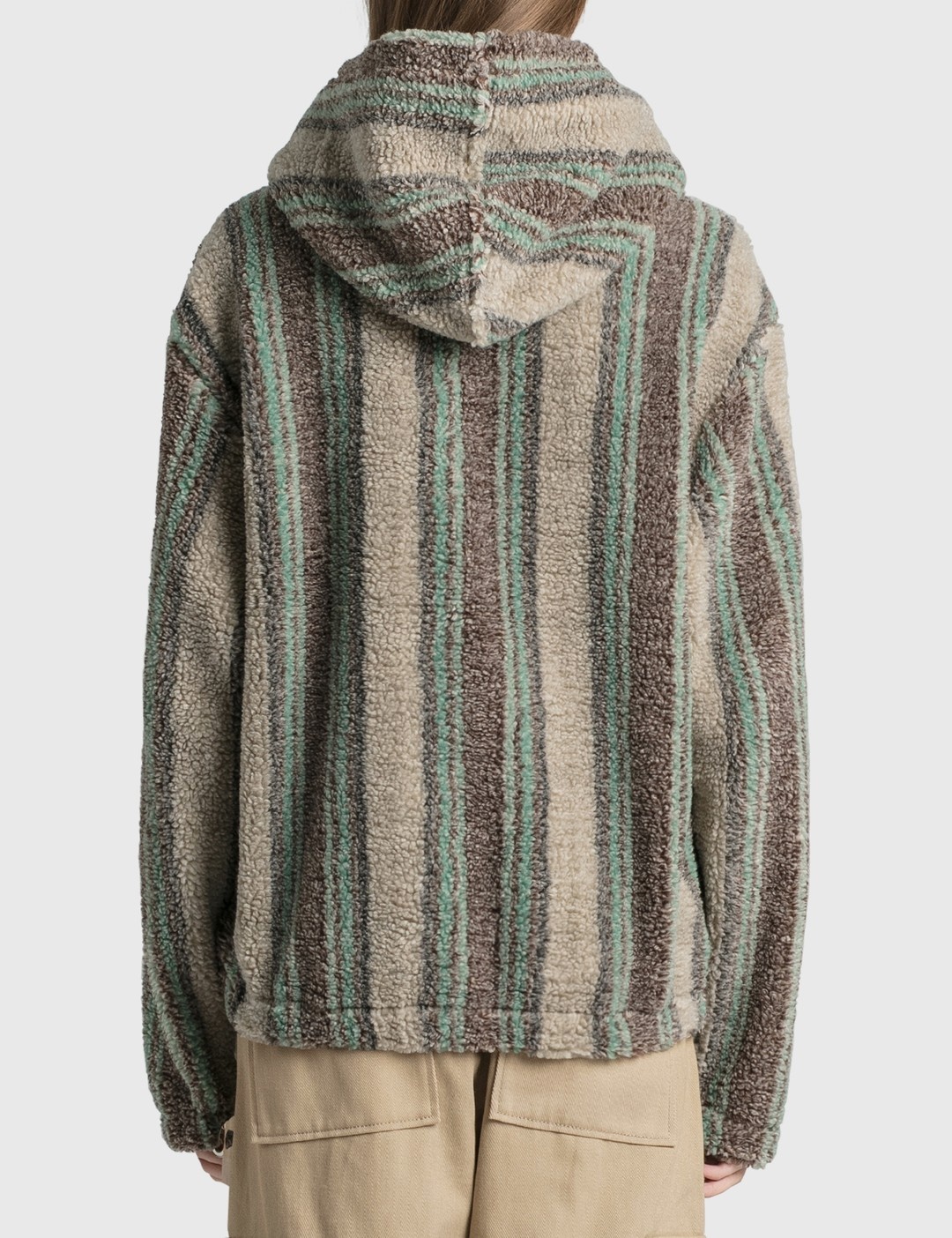 STRIPE SHERPA HOODIE - 3