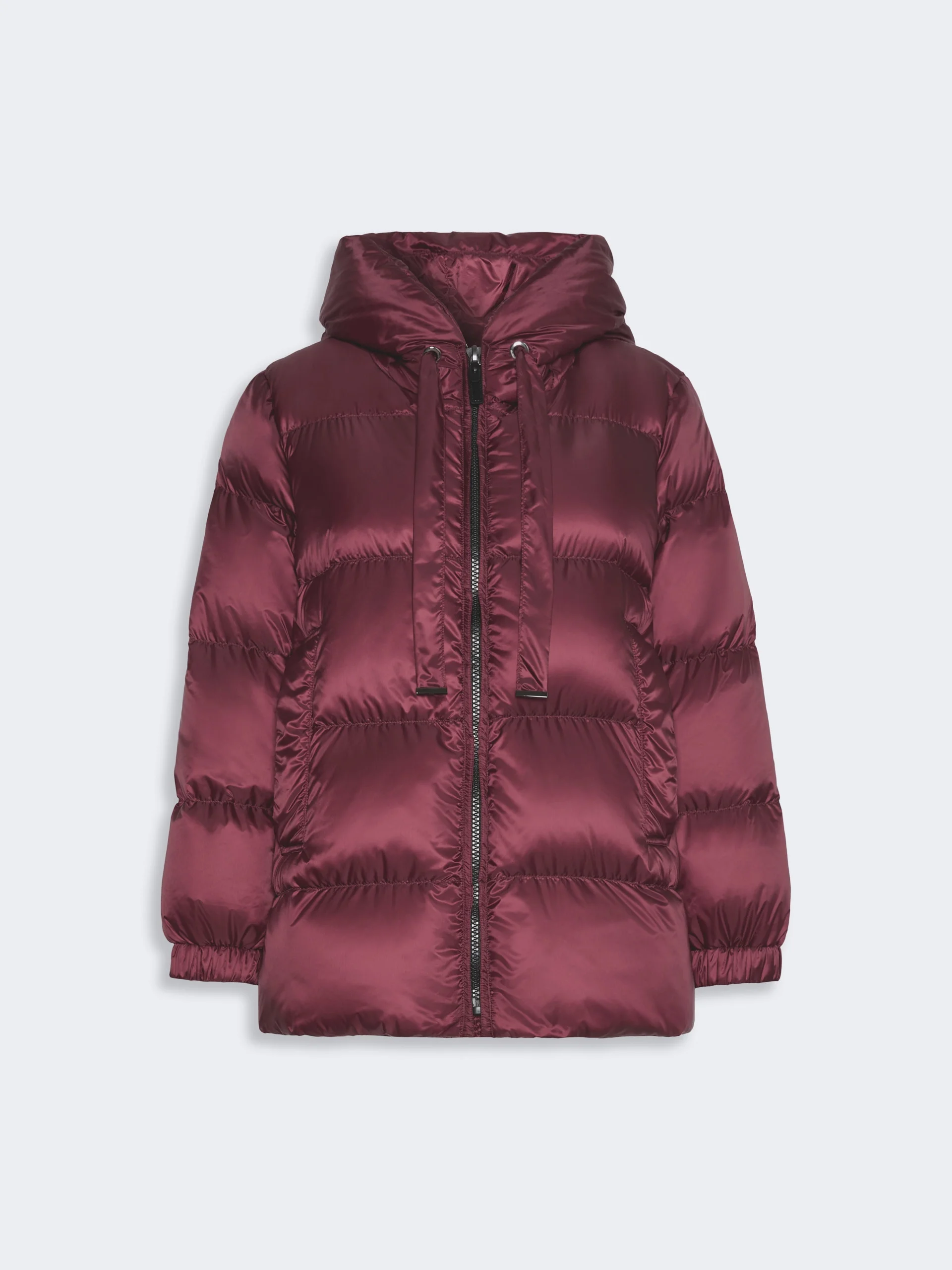 SEIA Roomy puffer jacket in water-repellent plain-weave fabric - BORDEAUX - 1