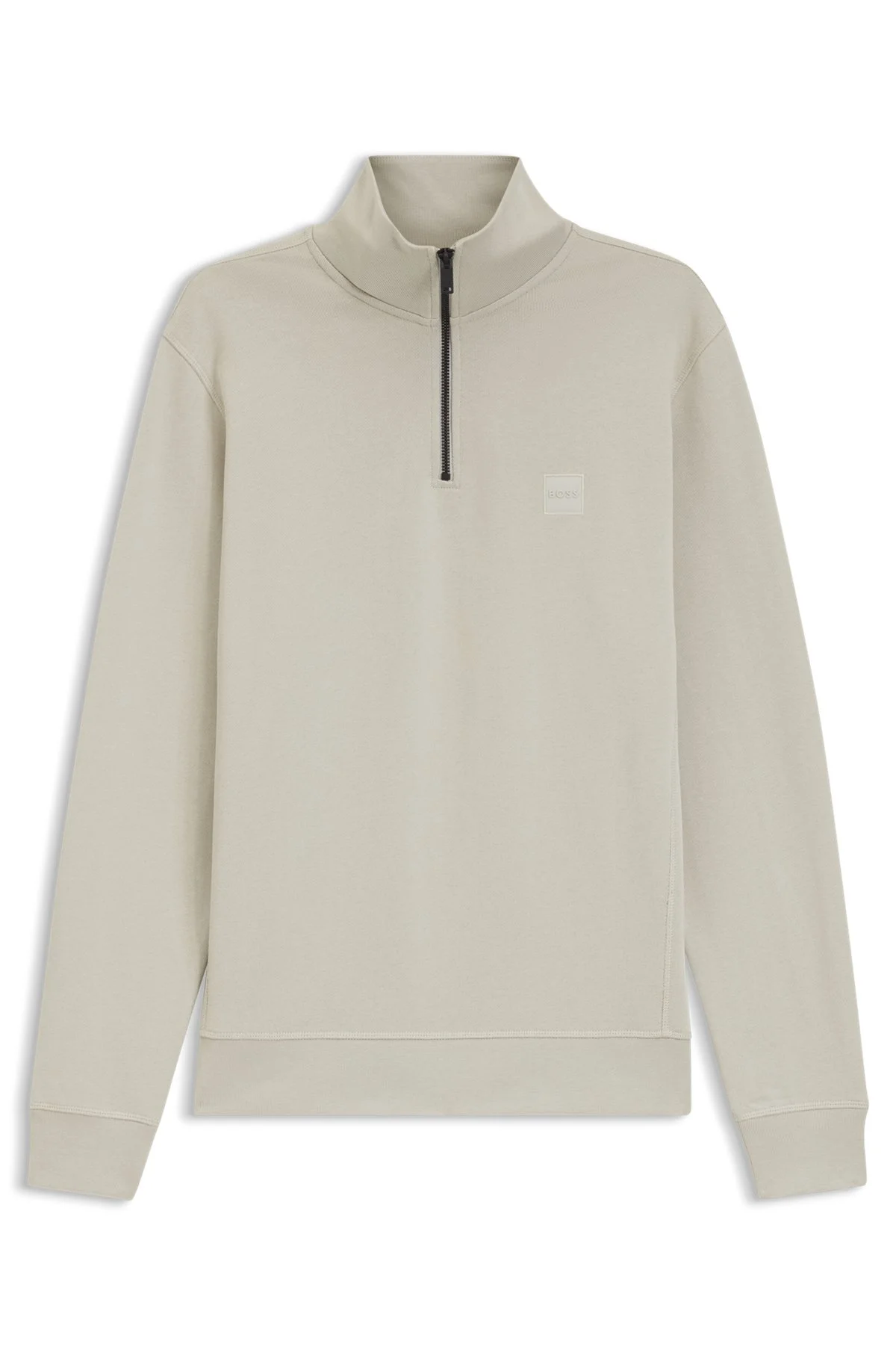 COTTON-TERRY SWEATSHIRT WITH ZIPPER COLLAR - 1