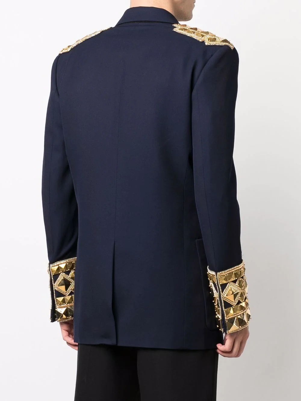 embroidered double-breasted blazer - 4