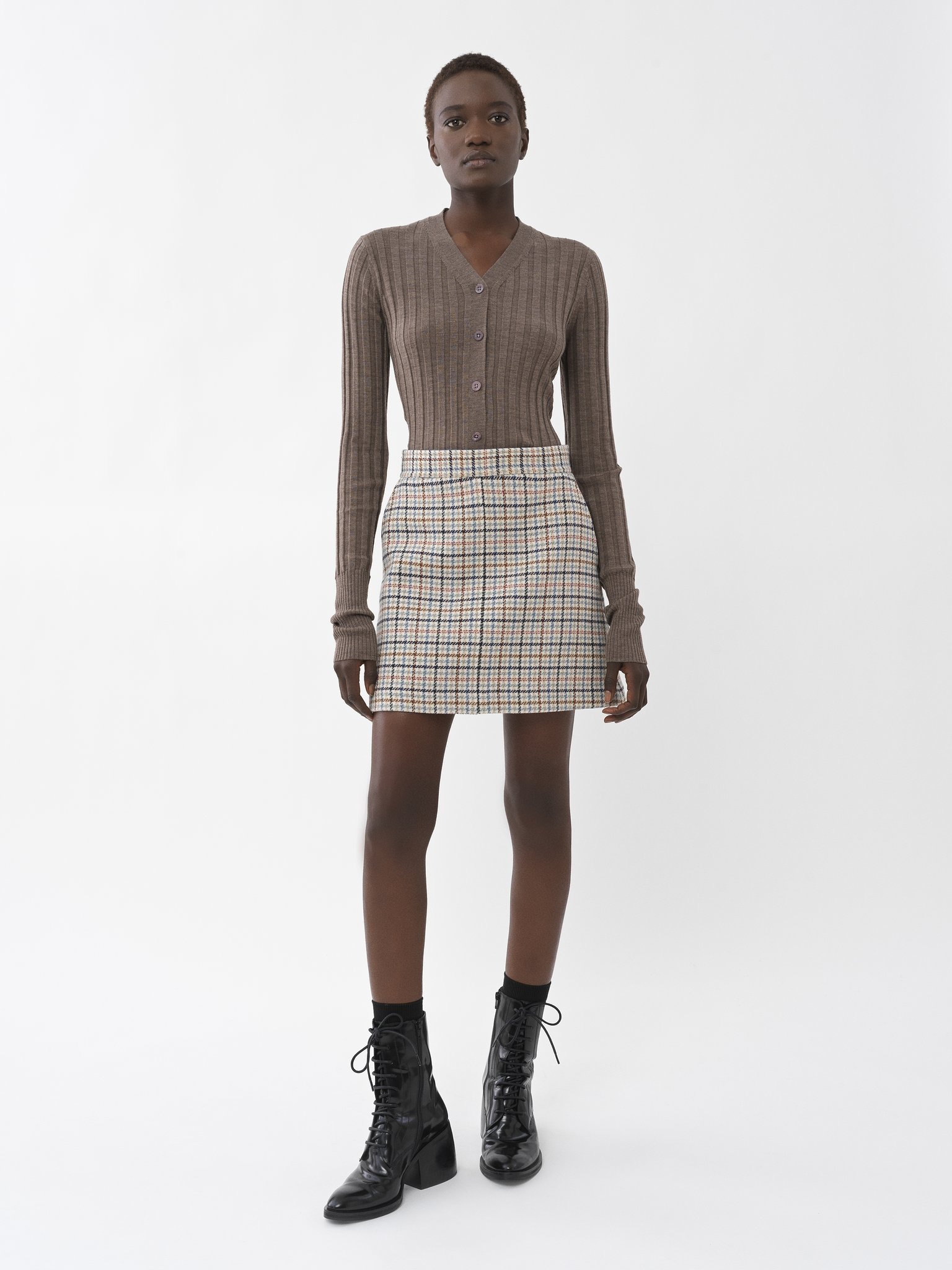 CHECKED SKIRT - 4