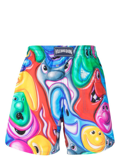 Vilebrequin smiley print swim shorts outlook