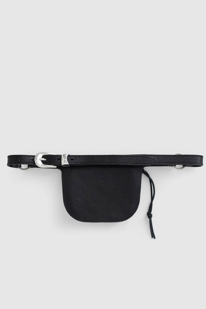 Purse Belt Malleable Black Bull Hide 4