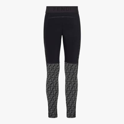 FENDI Black tech fabric leggings outlook