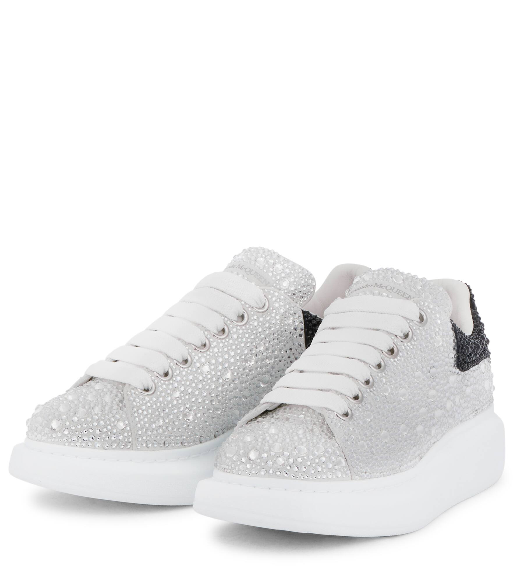 Embellished leather sneakers - 5