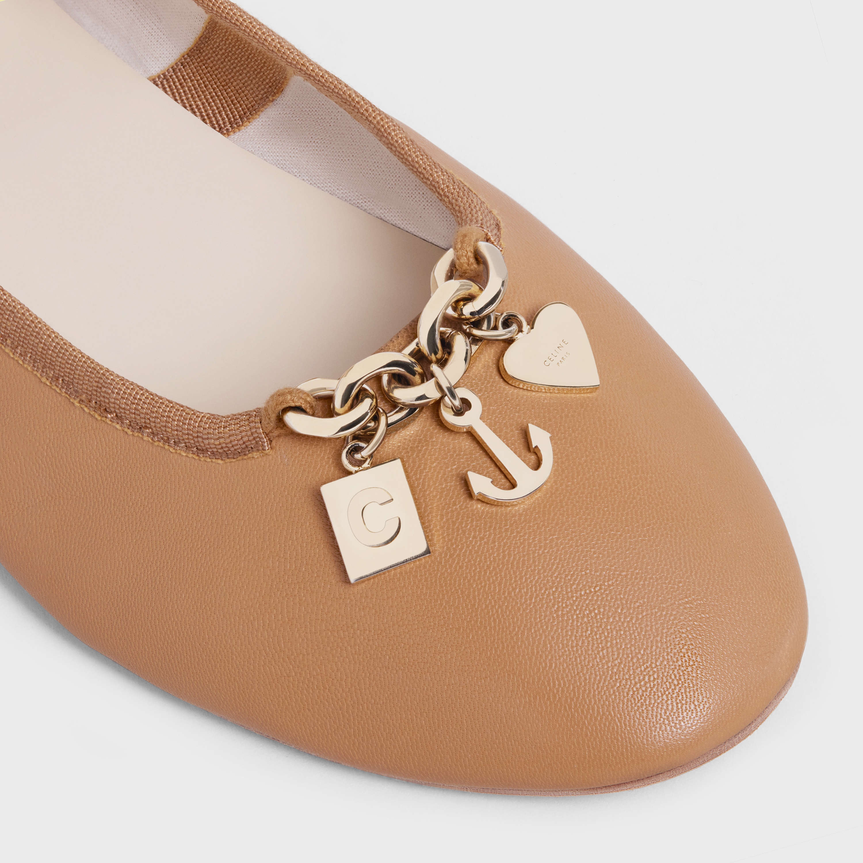 Les Ballerines Celine Ballerina with Charms in Lambskin - 4