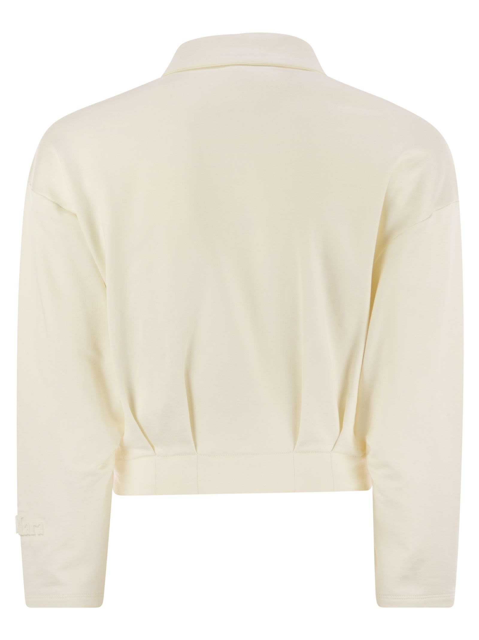 Maxmara Women Argenta - Cropped Silk And Cotton Sweatshirt - 2