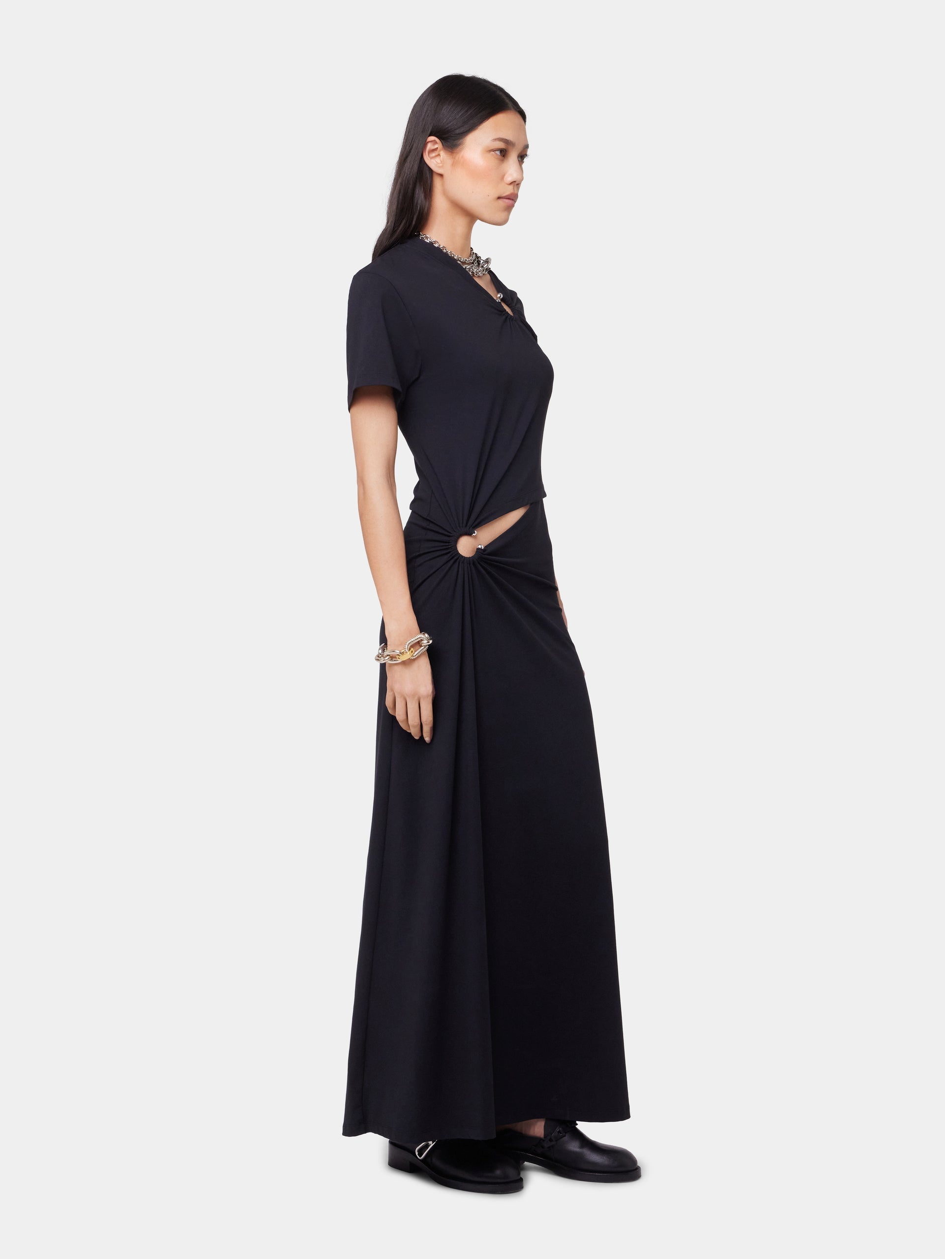 ワンピース RABANNE PIERCING-DETAILED JERSEY LONG DRESS rabanne Long Piercing Dress | Shopbop