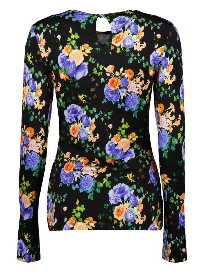 rabanne floral-print blouse outlook