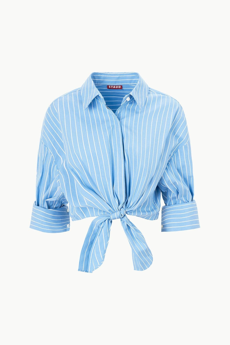STAUD LISA TOP AZURE PINSTRIPE 1