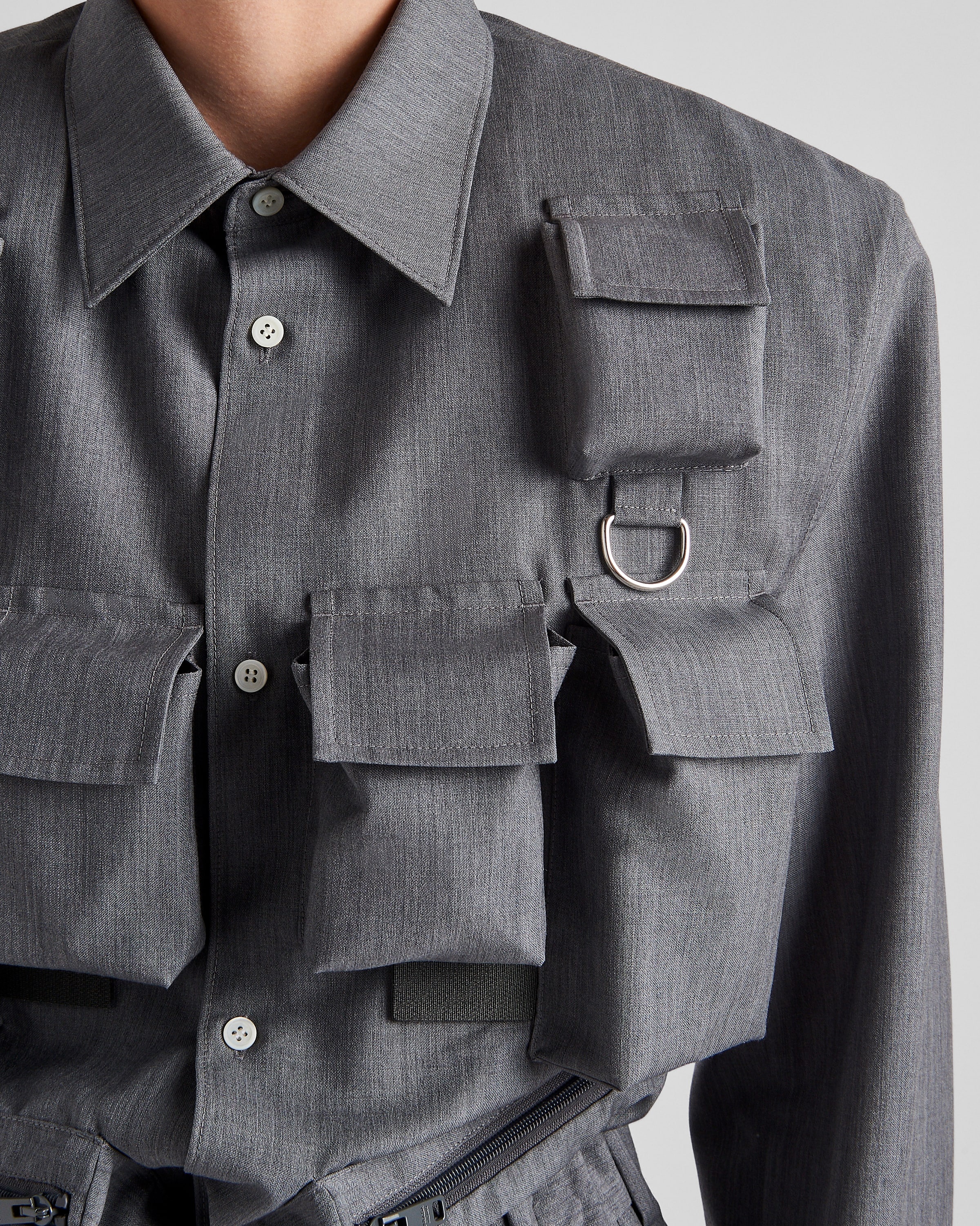 Single-breasted mohair wool jacket - 3