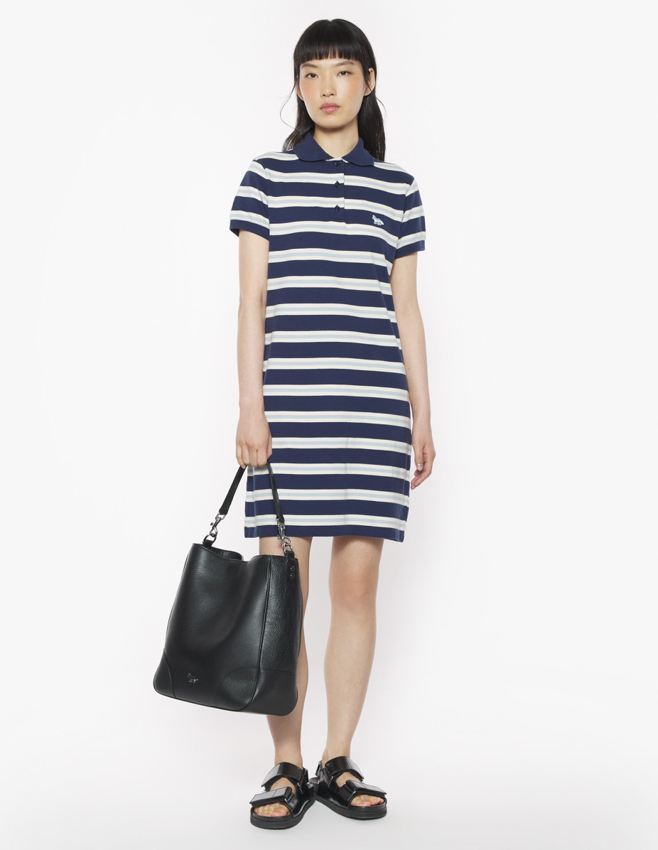 BABY FOX PATCH MULTI STRIPES POLO DRESS - 2