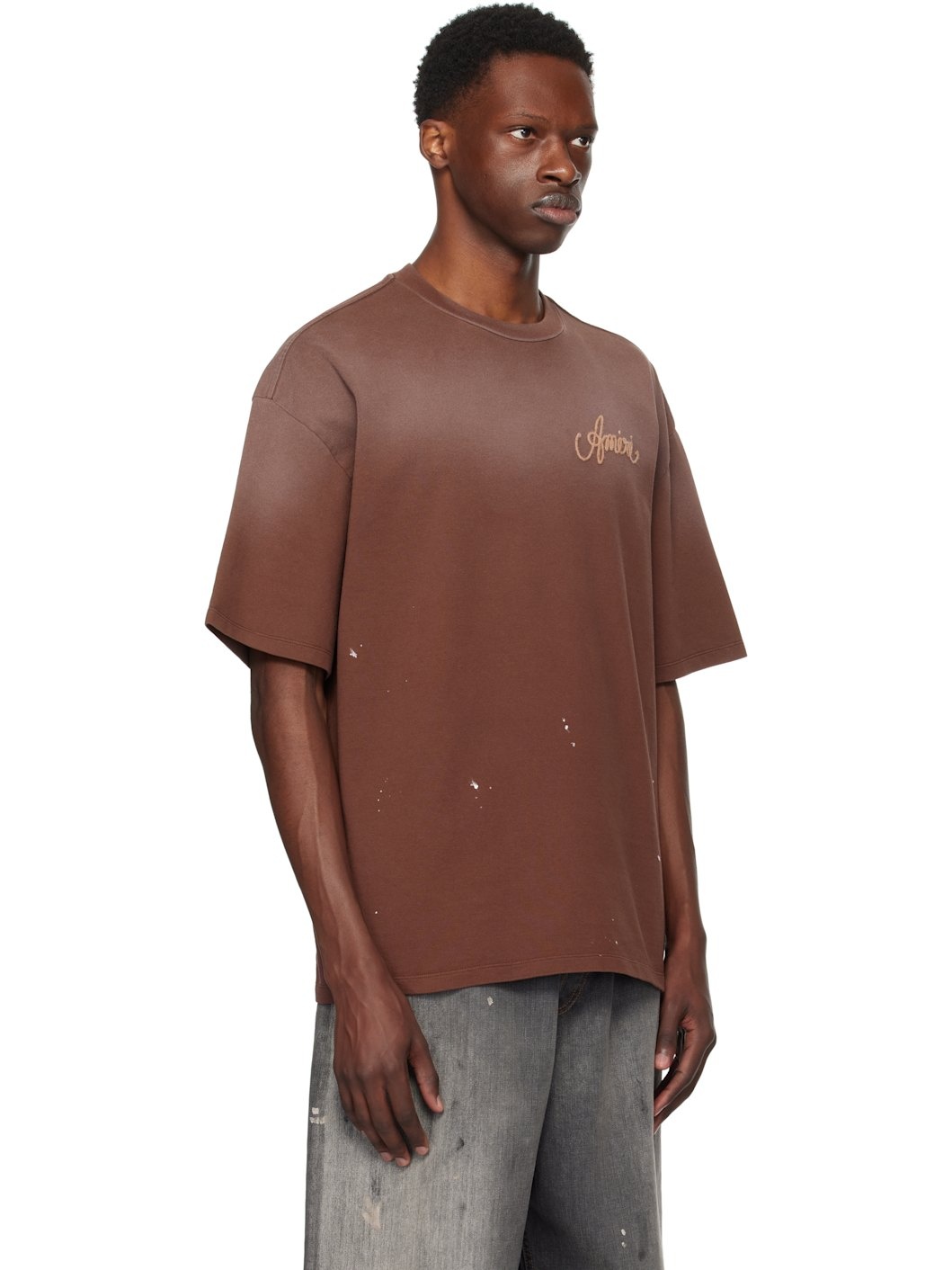 Brown 'AMIRI Design Studio' T-shirt - 2