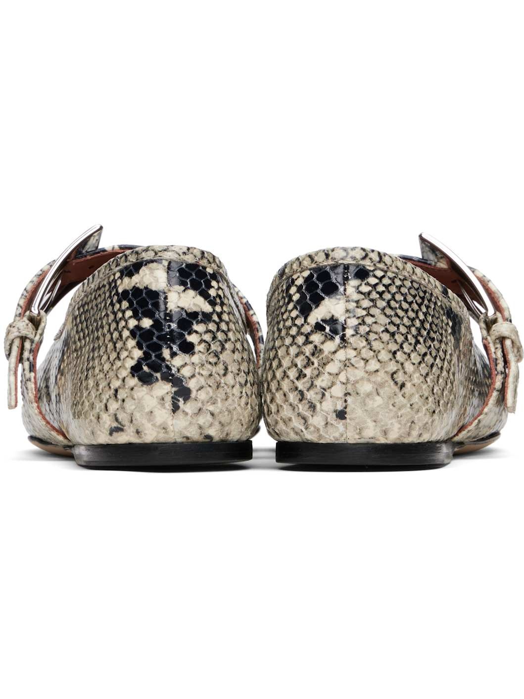 Khaki Sveva Buckle Ballerina Flats - 2