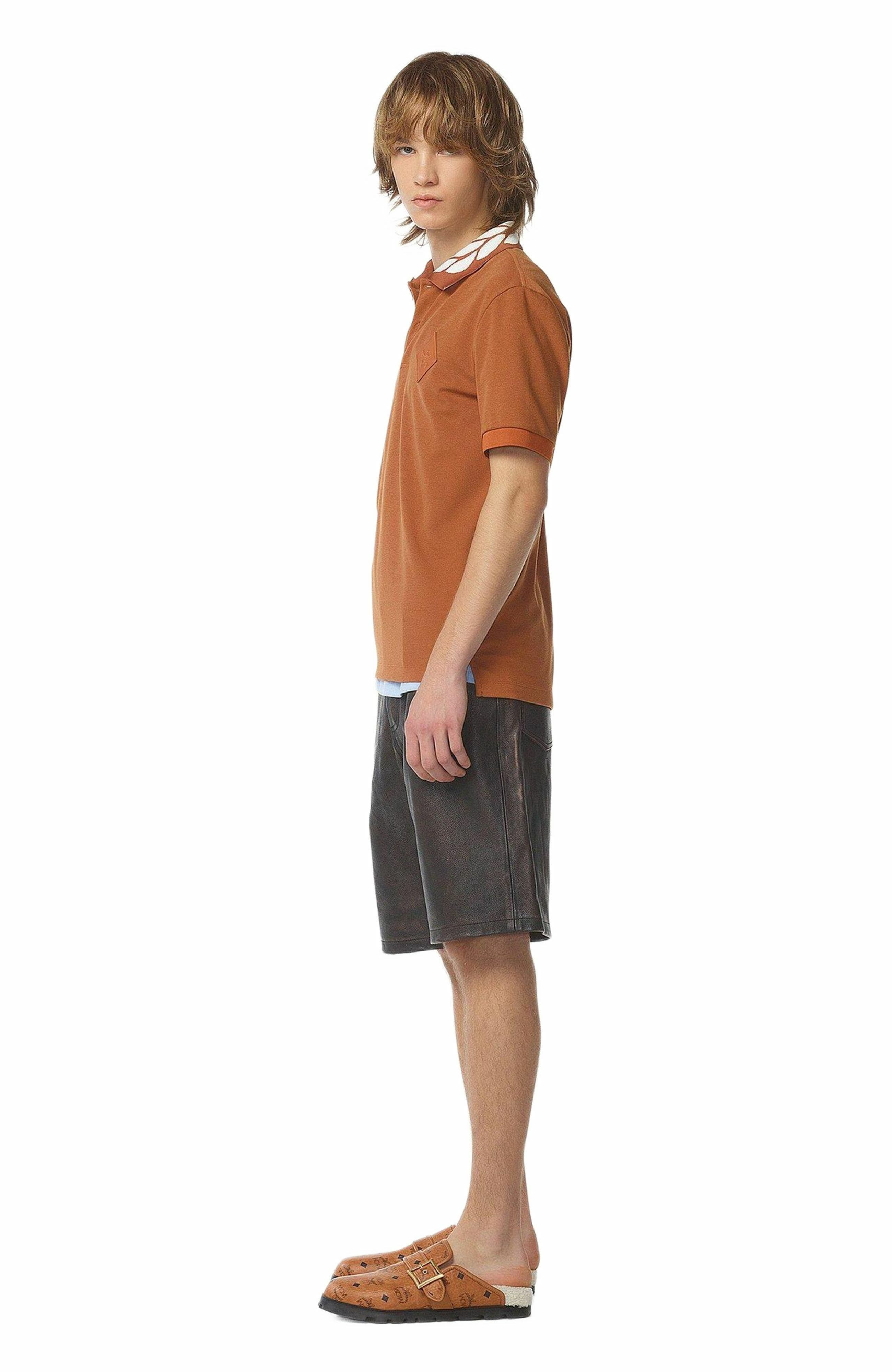 MCM Laurel Piqué Polo in Cognac at Nordstrom - 4