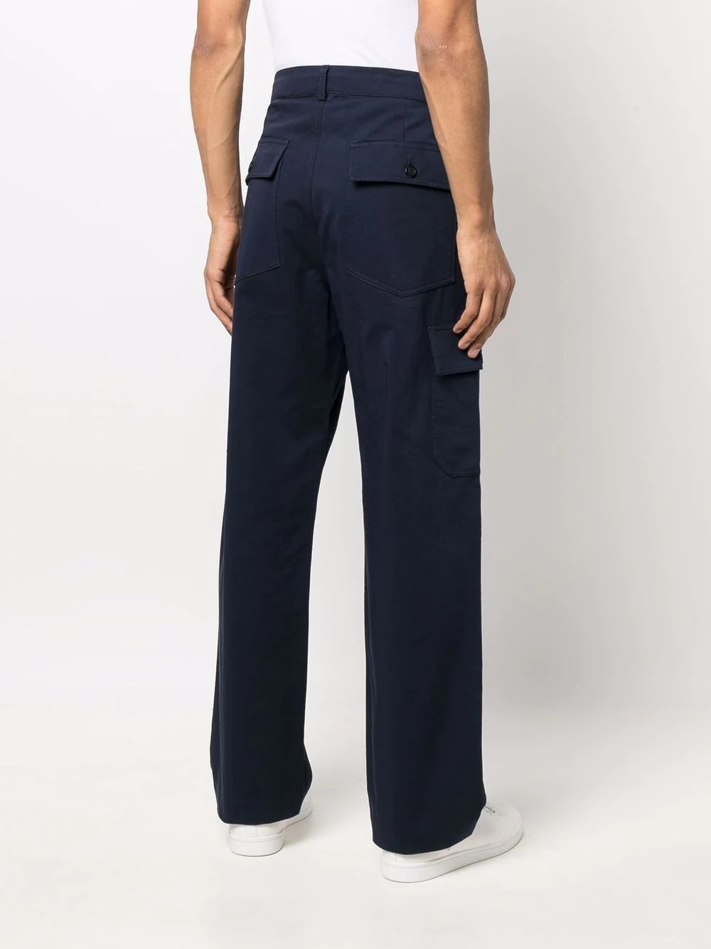 straight-leg cargo pocket trousers - 4