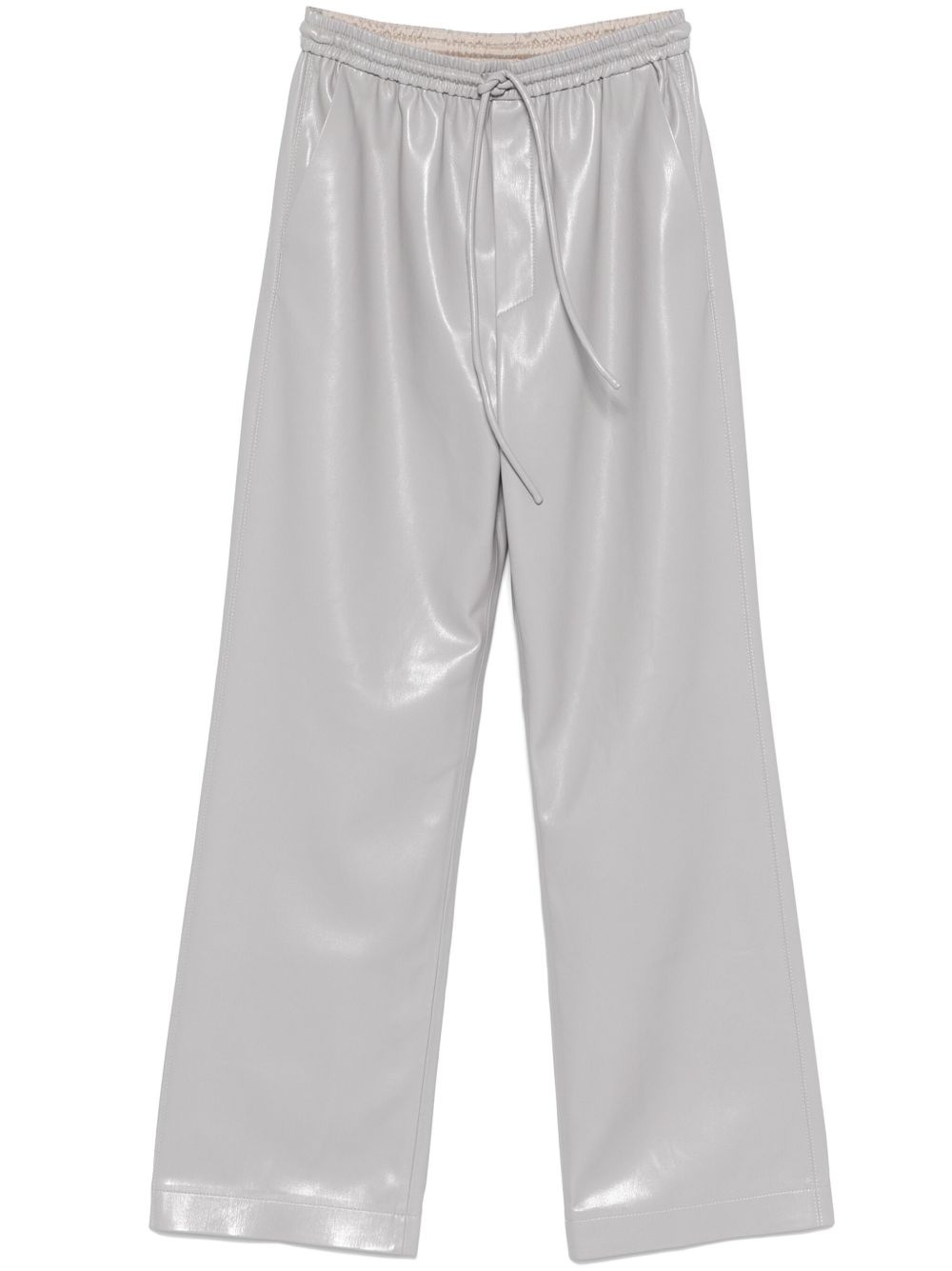 faux-leather trousers - 1