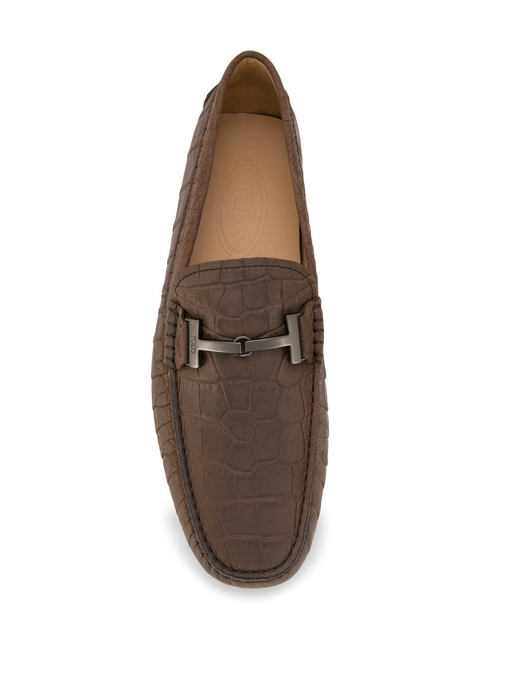 Gommino crocodile embossed loafers - 4