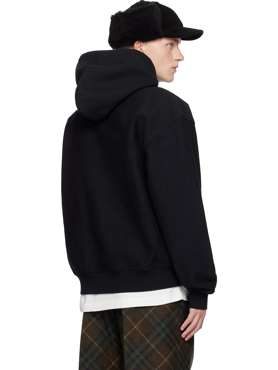 Black Embroidered EKD Hoodie - 3