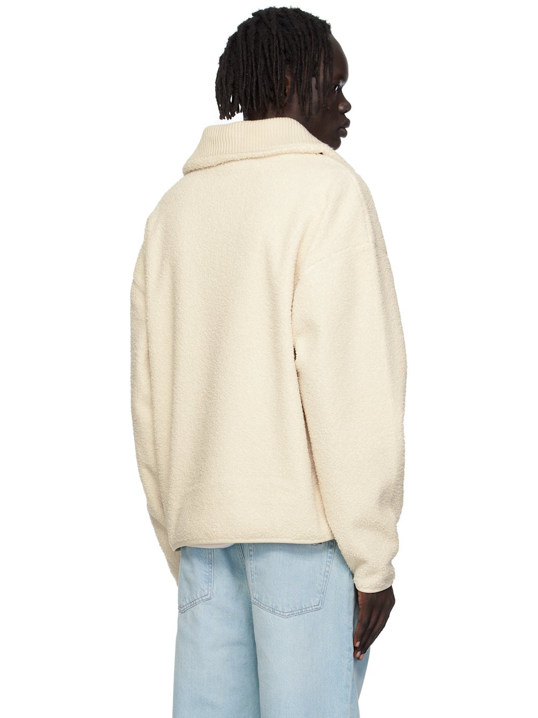 Off-White High Zipped Neck Sweatshirt - 3