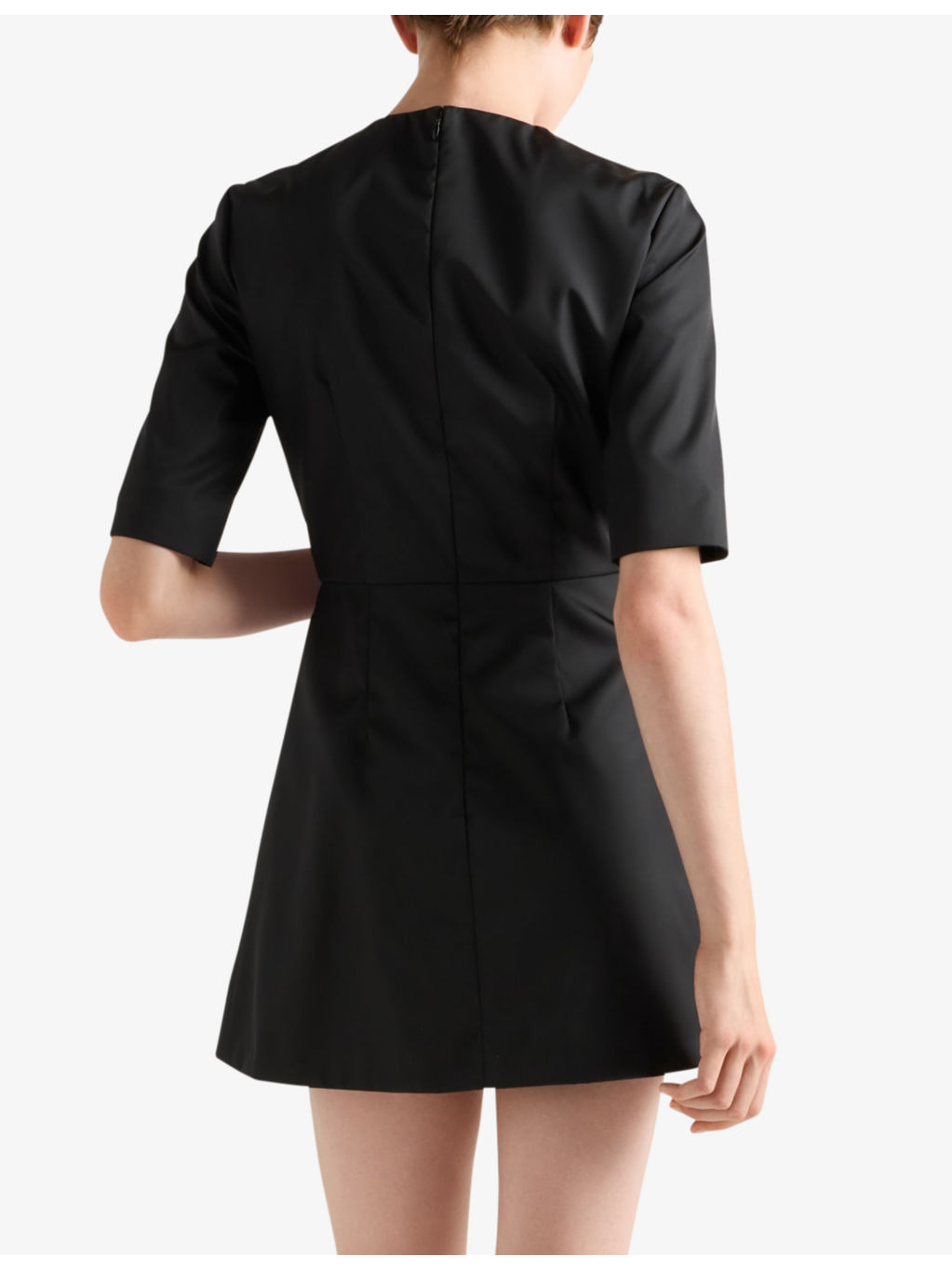 Re-Nylon logo-plaque recycled-nylon mini dress - 3