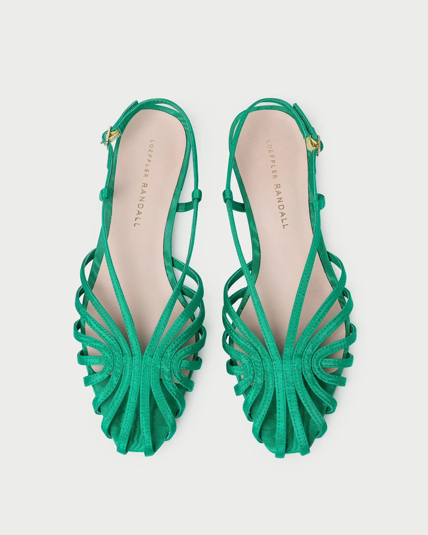 Devon Green Moiré Slingback Sandal - 1