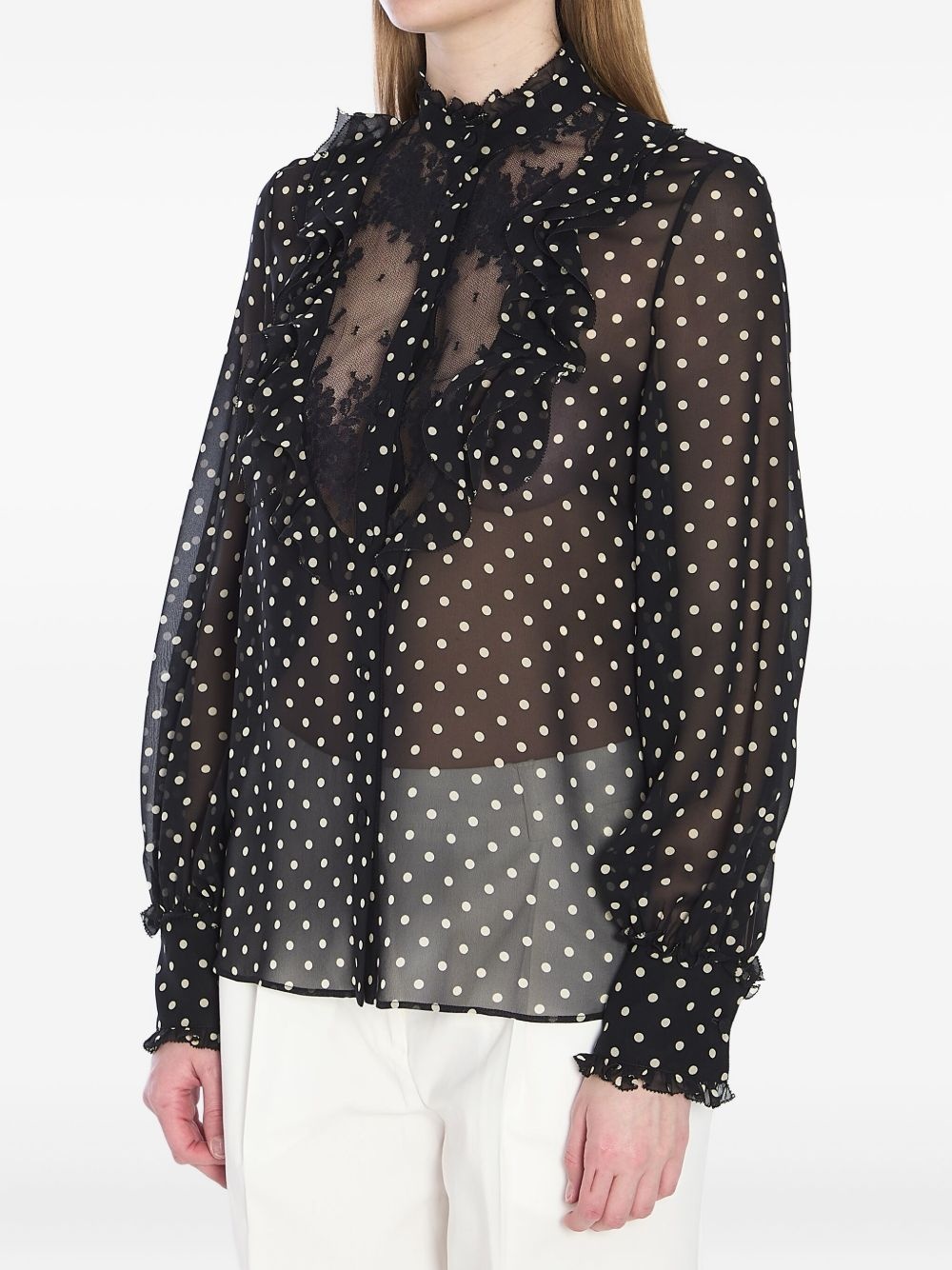polka dot-print shirt - 4