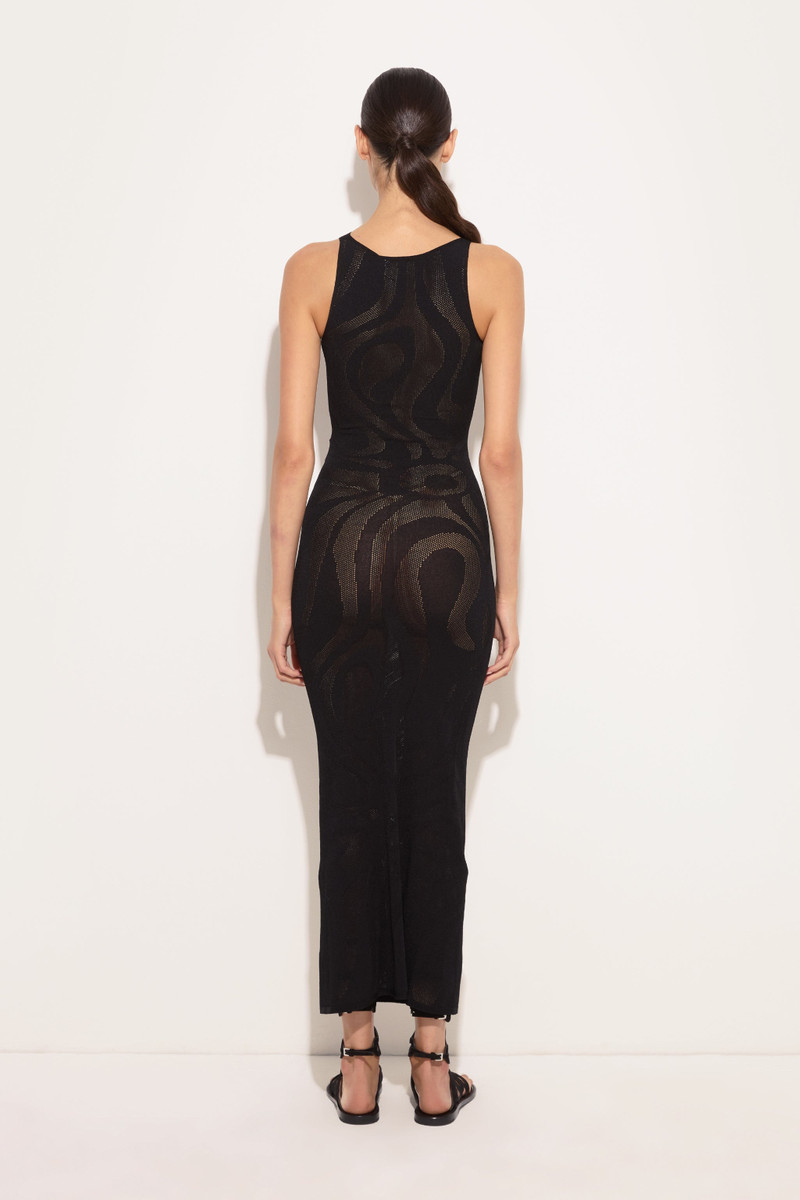 SEAMLESS FITTED DRESS IN MARMO JACQUARD 4