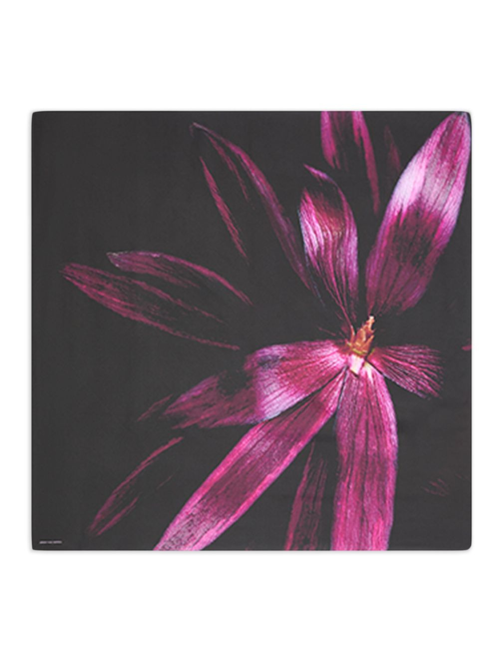 flower-print silk scarf - 1