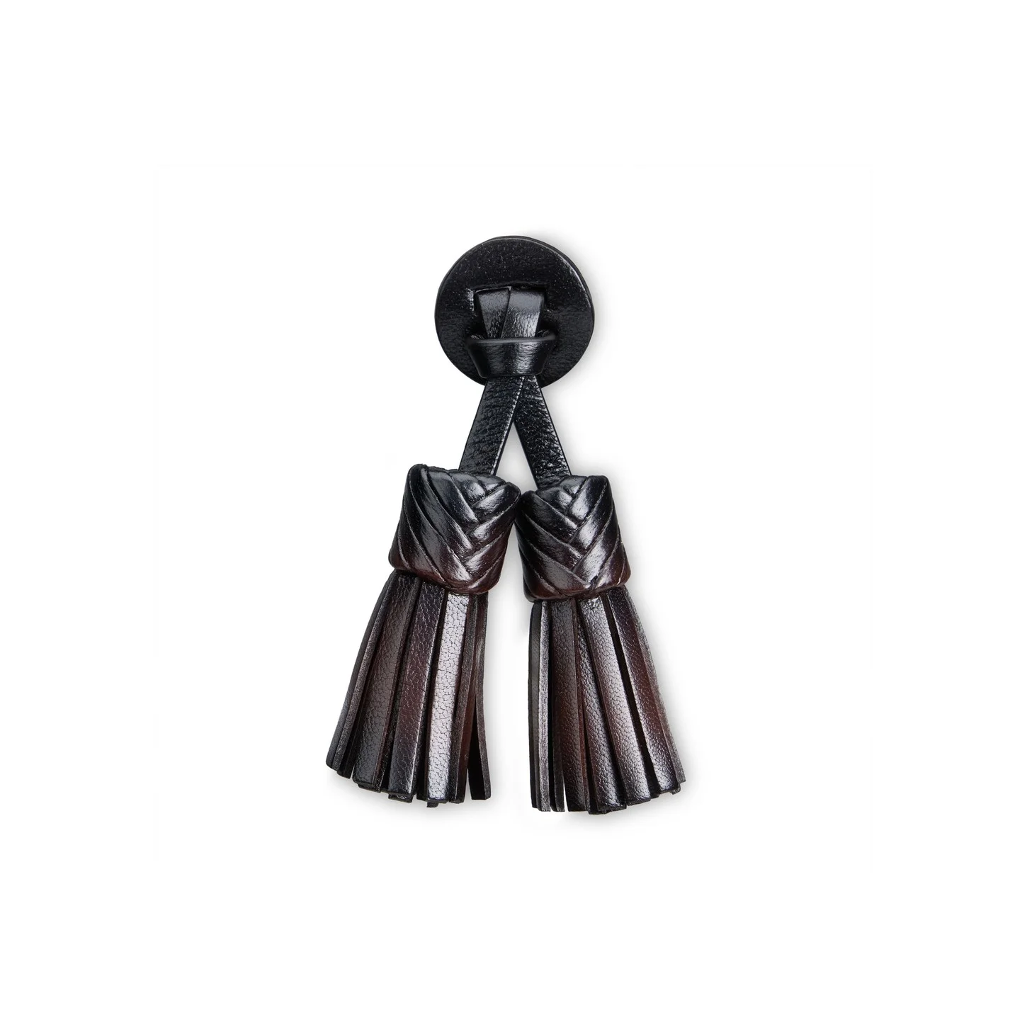 Dark brown leather Santoni Icona Serpentine tassels - 1