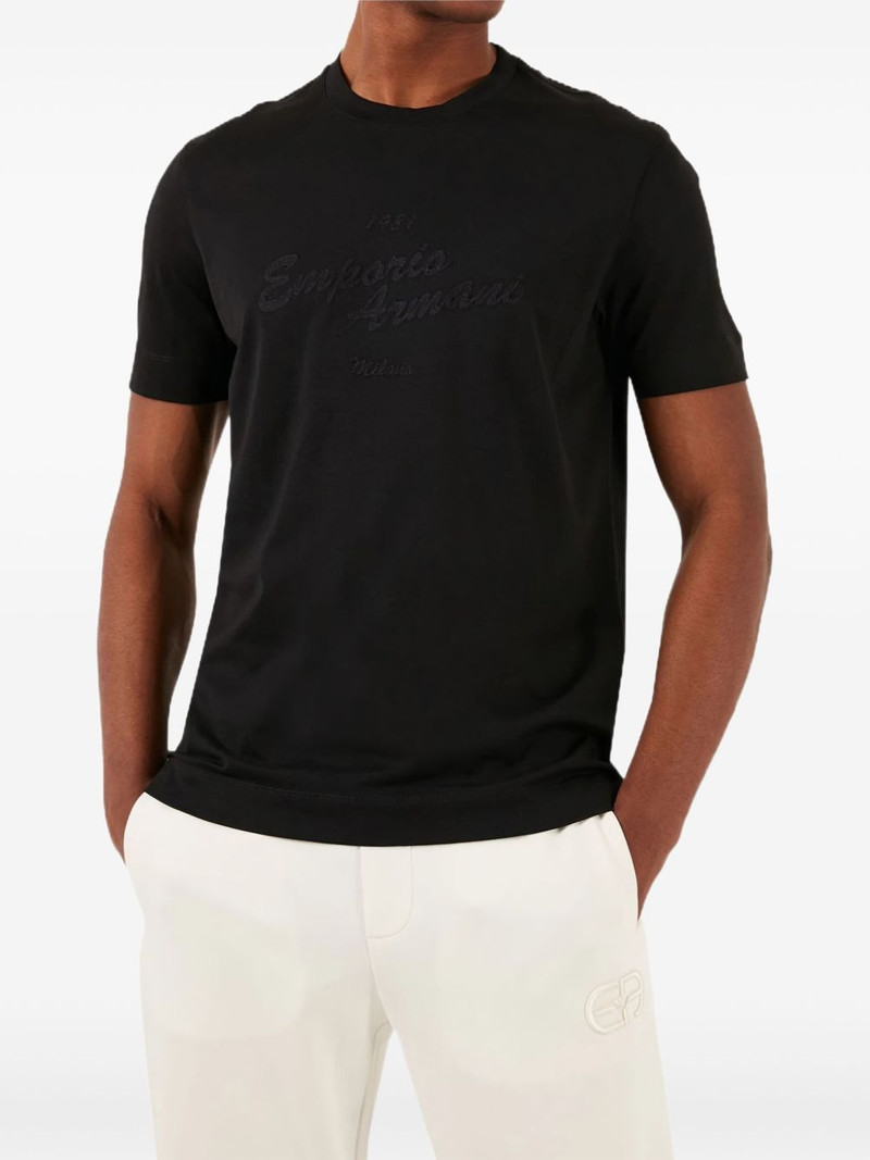 logo-embroidered T-shirt 1