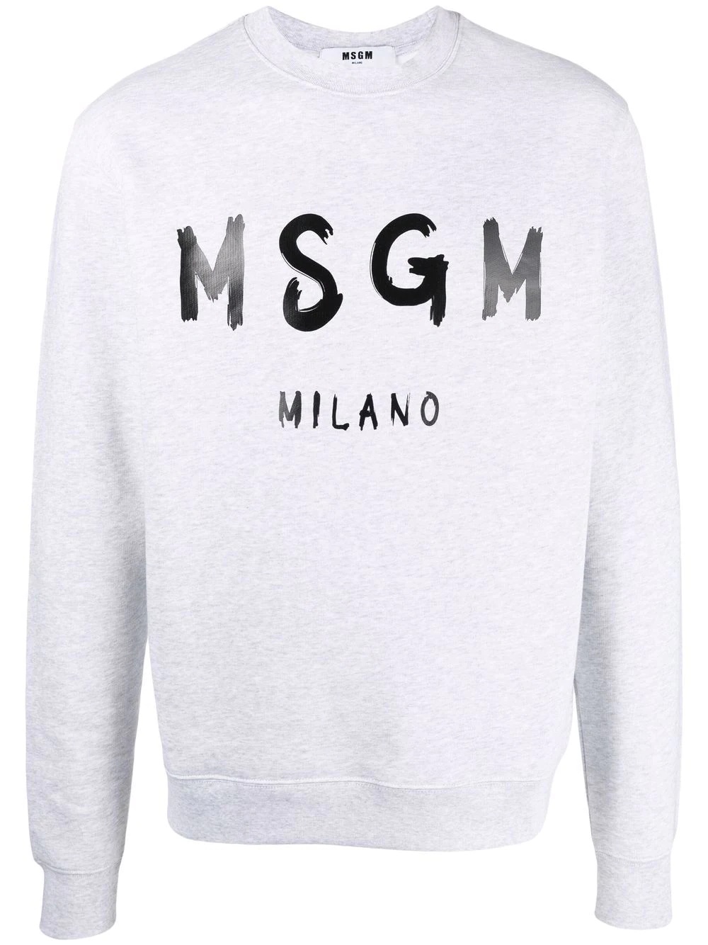 logo-print crew neck sweatshirt - 1