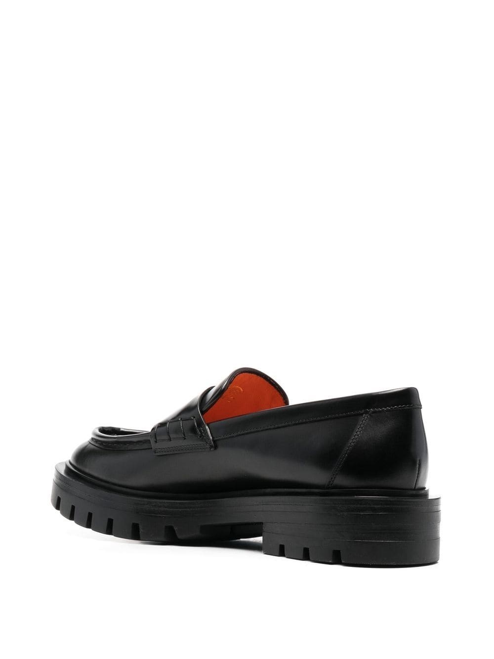 ridged-rubber sole loafers - 3