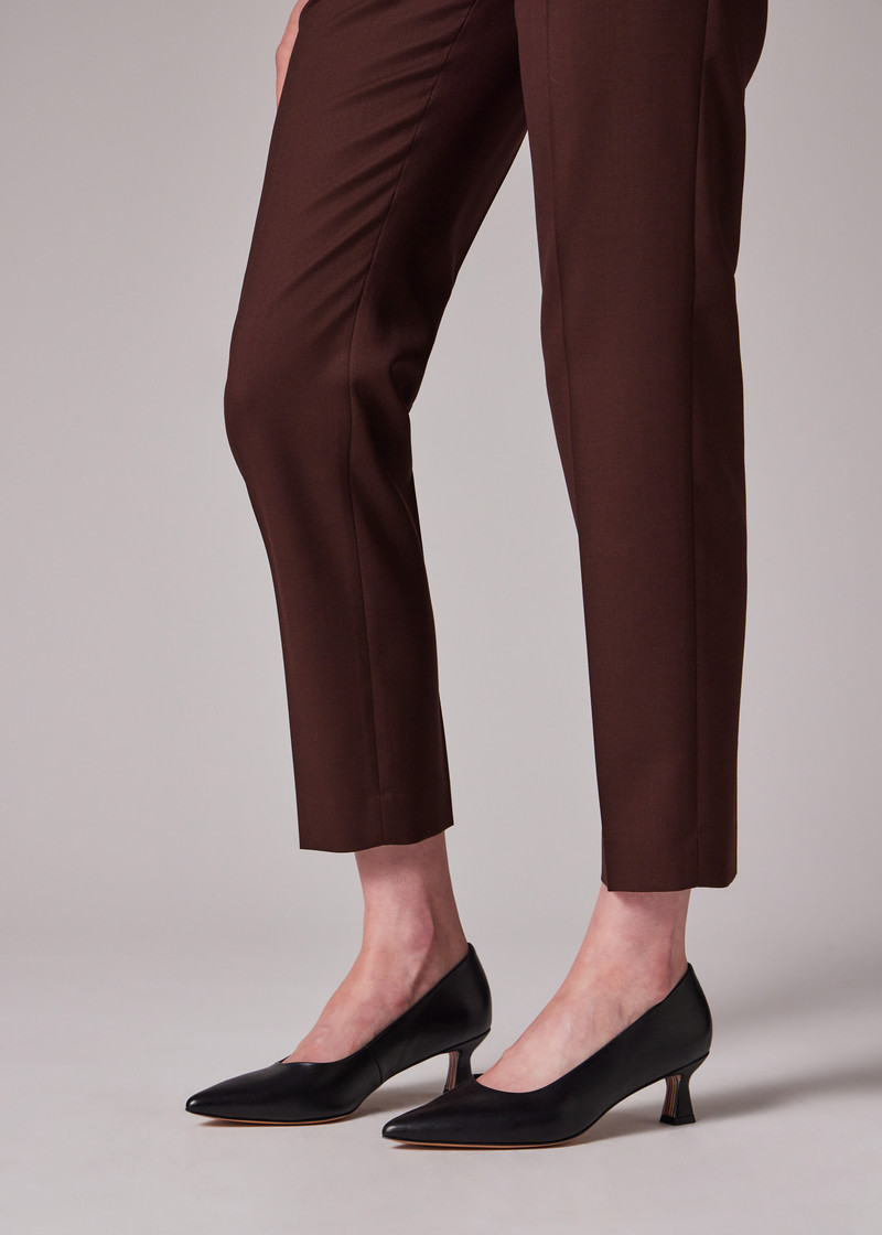 Women's A Suit To Travel In - Burgundy Wool Suit 11