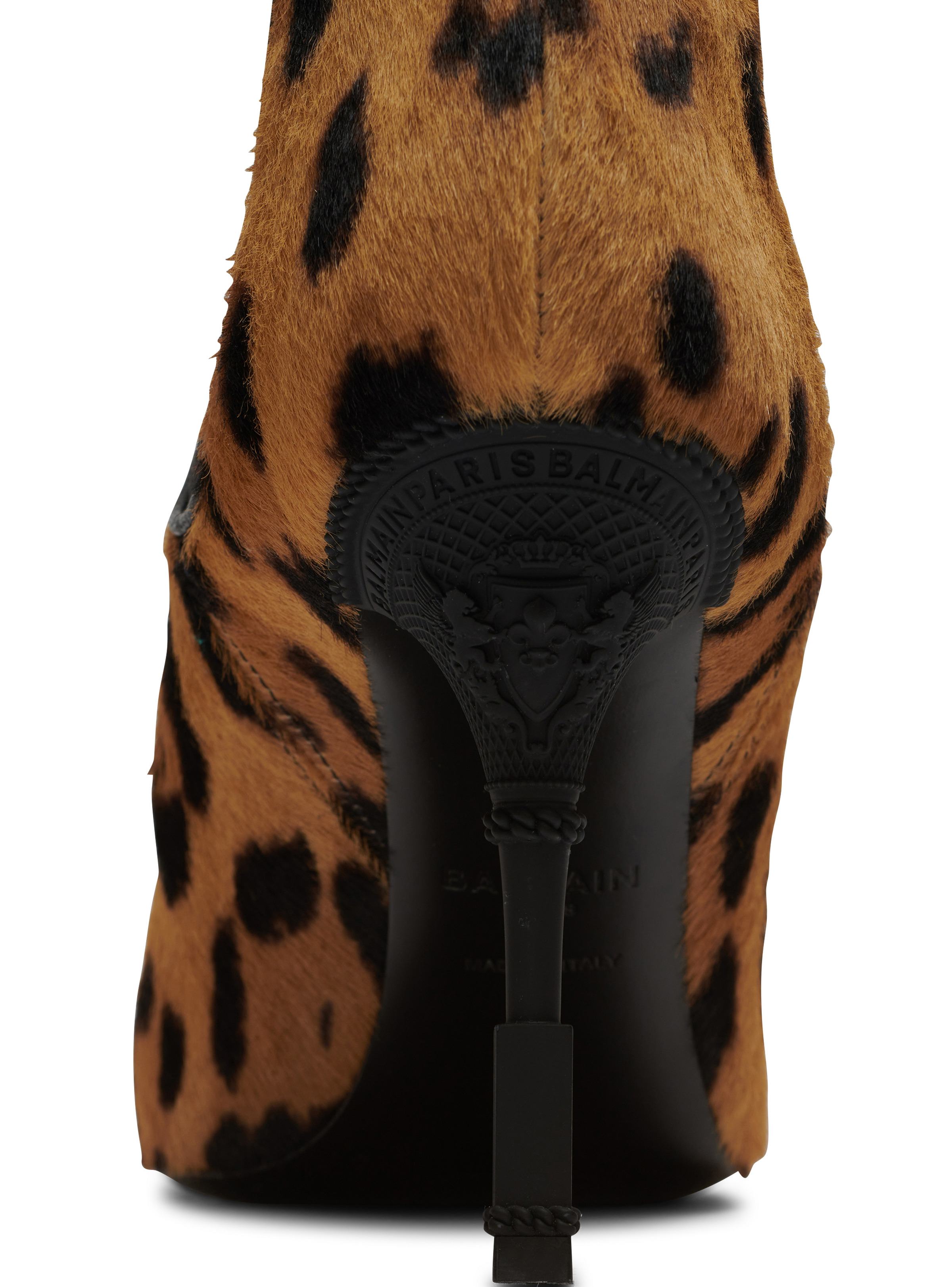 Moneta leopard print leather ankle boots - 6