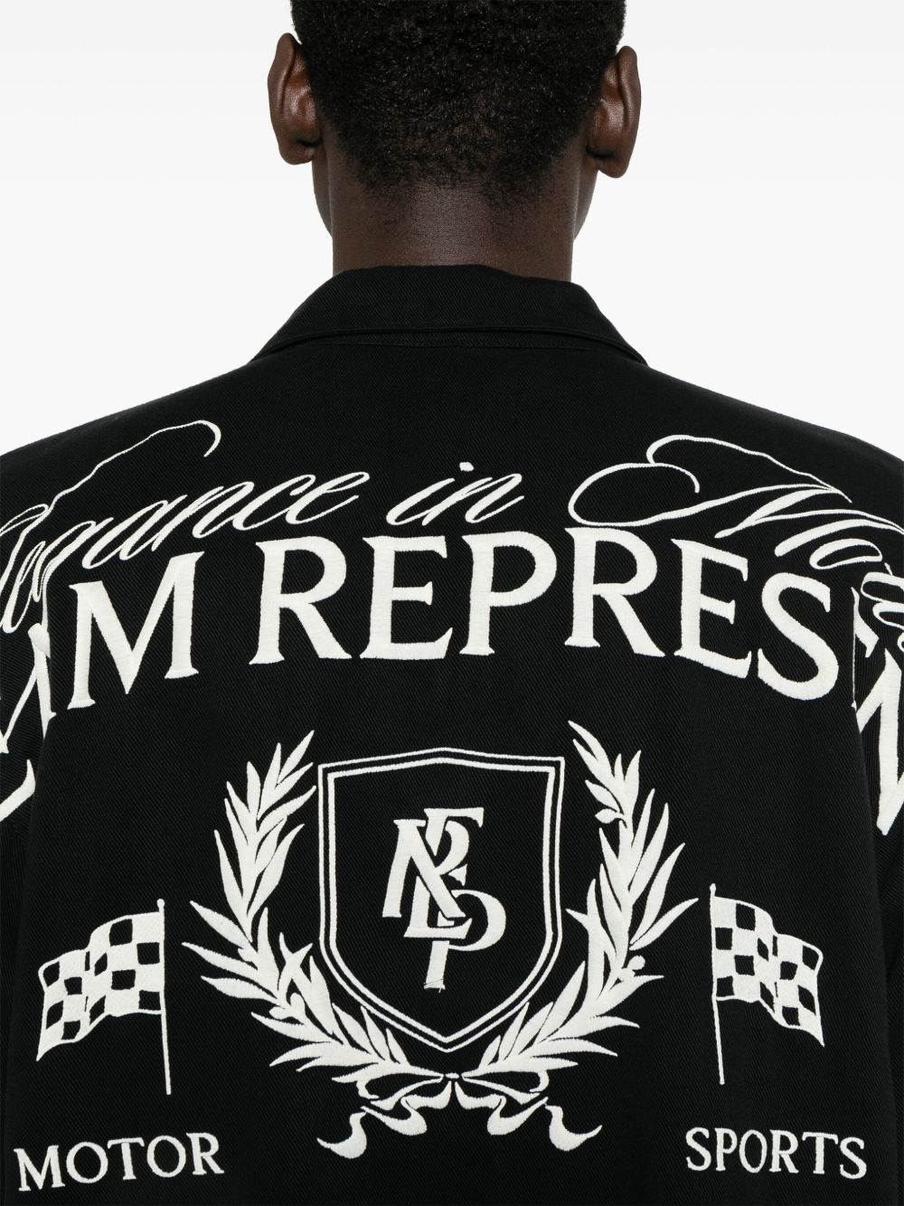 logo-embroidered shirt - 5