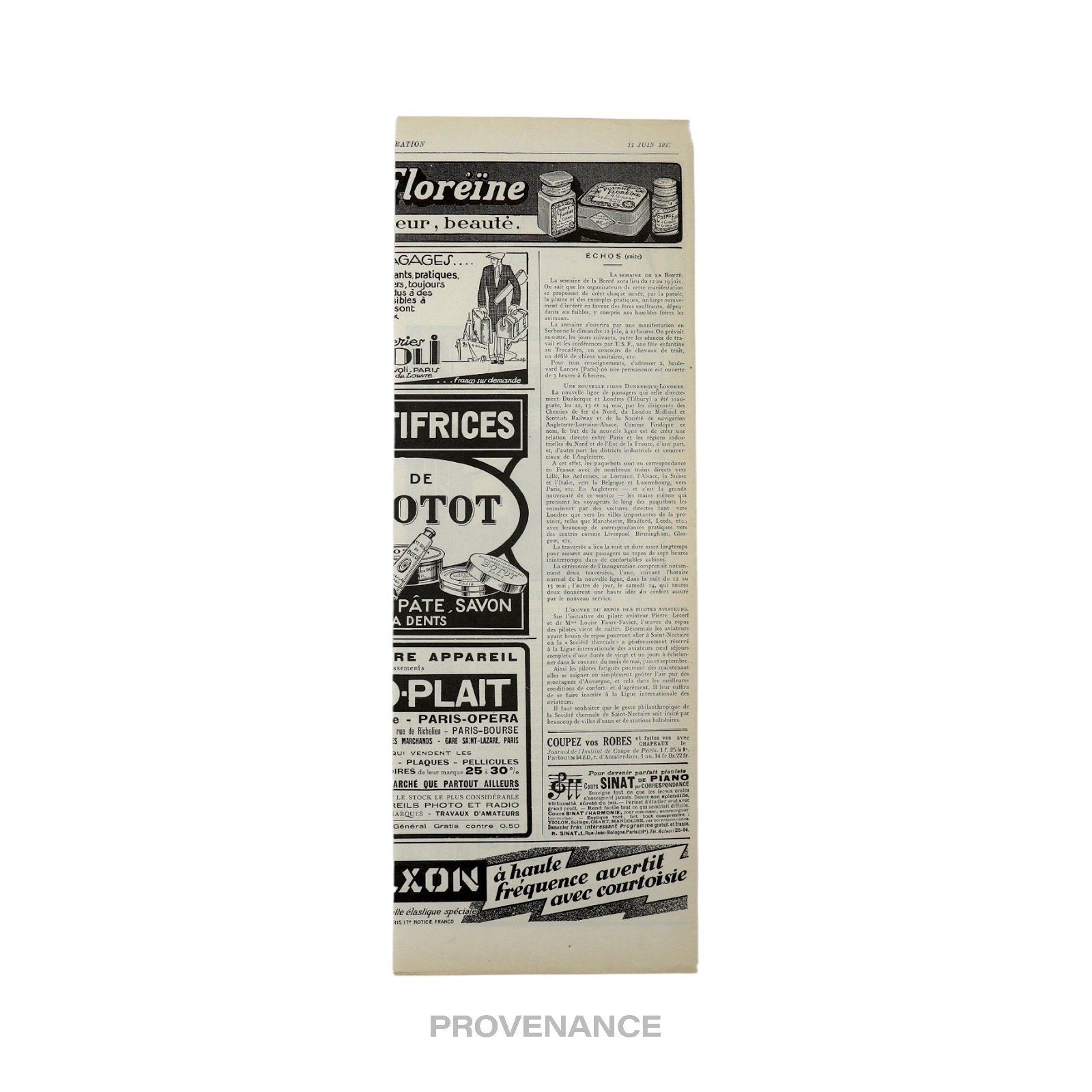 Louis Vuitton Antique Vintage Newsprint Ad - Travel Trunk - 4