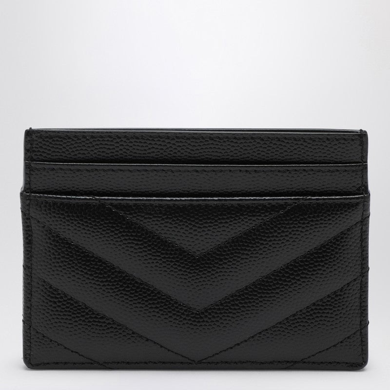 Saint Laurent Black Leather Card Holder Women - 2