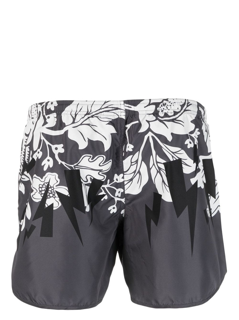 Neil Barrett graphic-print swim shorts outlook