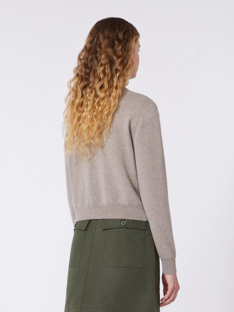 NEBBIA Wool and cashmere cardigan - TURTLEDOVE 4