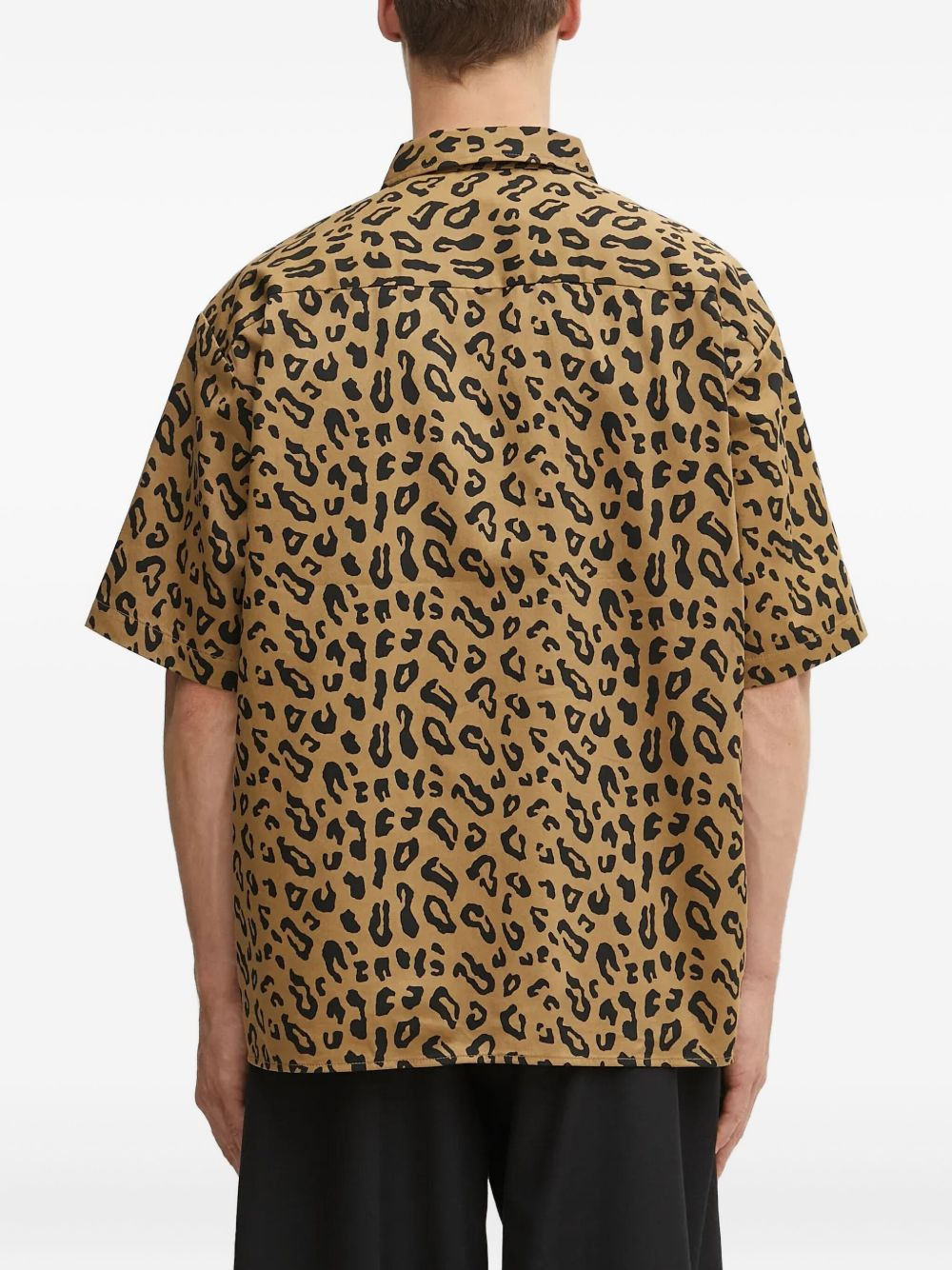 leopard-print short-sleeves shirt - 3