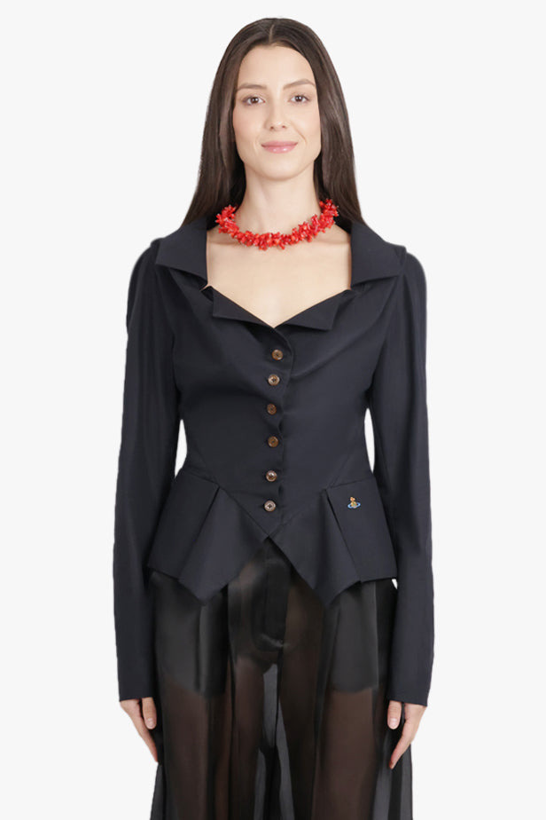 MONDAY L/S BUTTON DOWN SHIRT | BLACK - 3