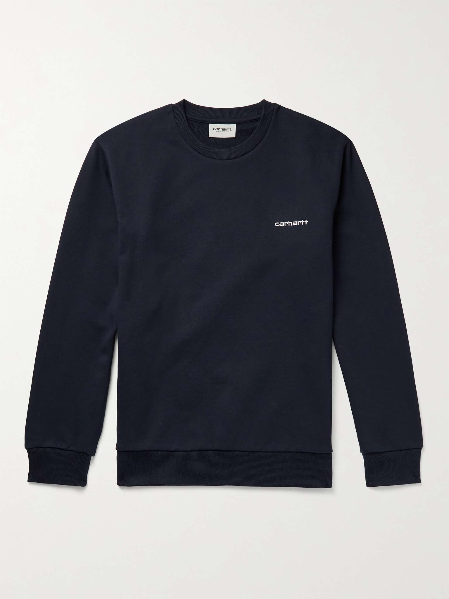 Logo-Embroidered Loopback Cotton-Blend Jersey Sweatshirt - 1