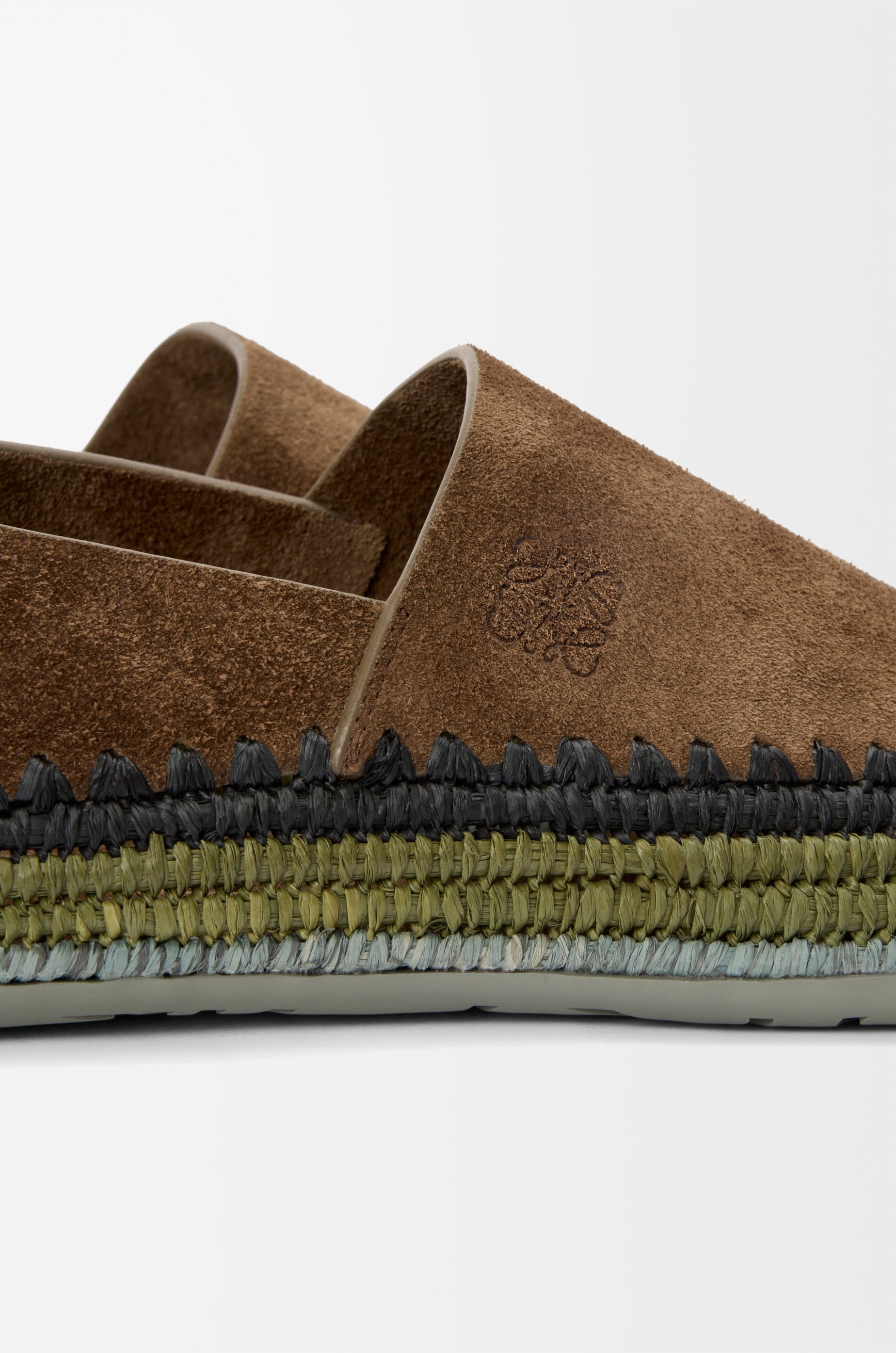 Rio slipper in suede and raffia - 5