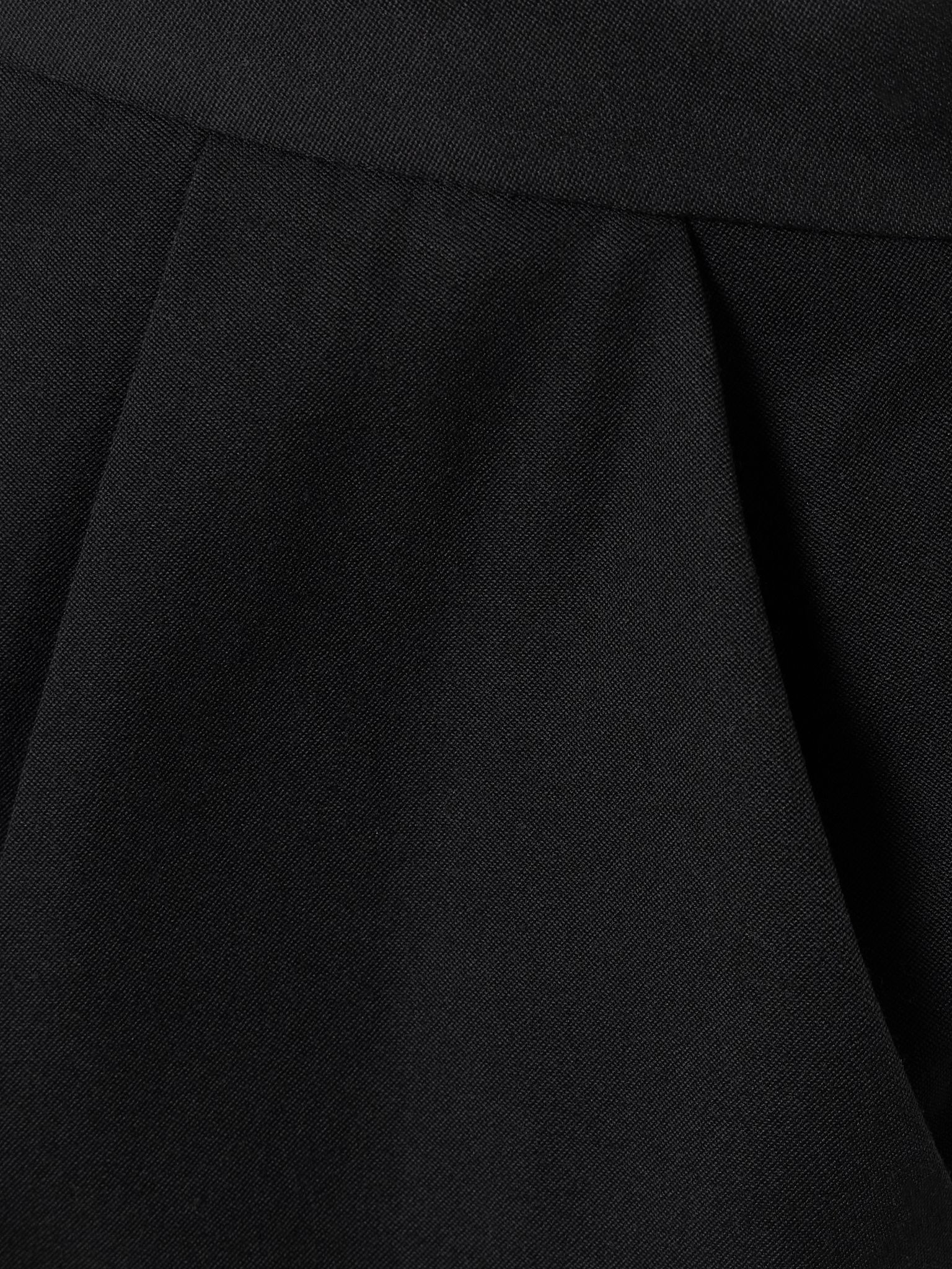 Pleated grain de poudre wool tapered pants Black - 5